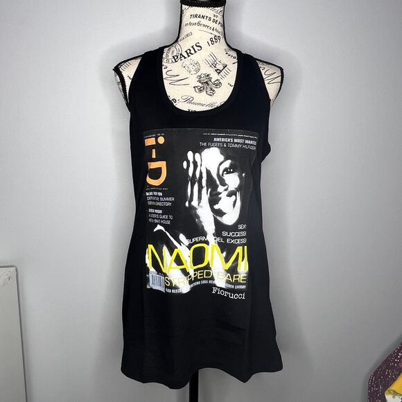Fiorucci (XL) Naomi Campbell Capsule Collection i-D Magazine Racerback Tank Top - Picture 11 of 11